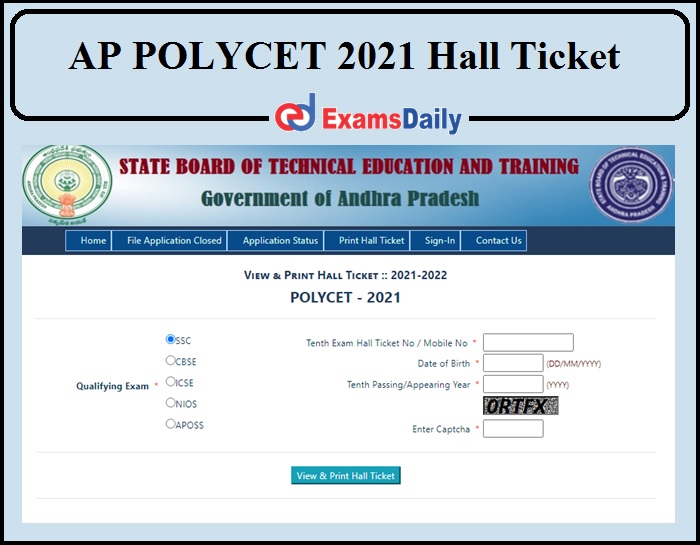 Ap Polycet 2021 Hall Ticket Download APK
